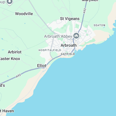 Arbroath surf map