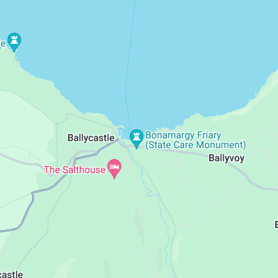 Ballycastle surf map