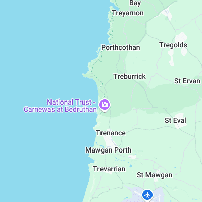 Bedruthan Steps surf map