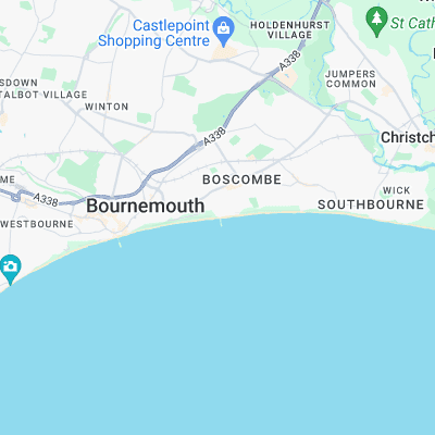 Boscombe Pier surf map