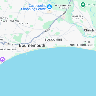 Boscombe Pier surf map