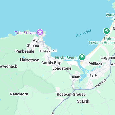 Carbis Bay surf map