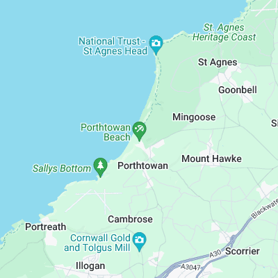 Chapel Porth surf map