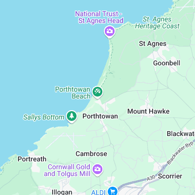 Chapel Porth surf map