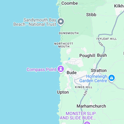 Crooklets surf map