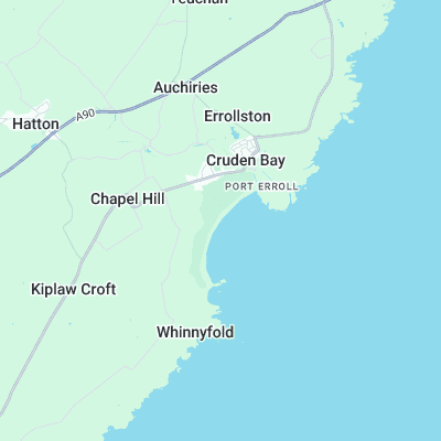Cruden Bay surf map