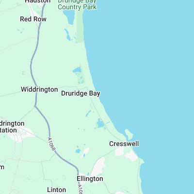 Druridge Bay surf map