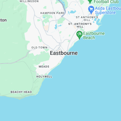 Eastbourne surf map