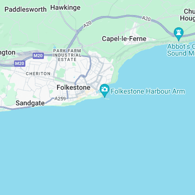 Folkestone surf map