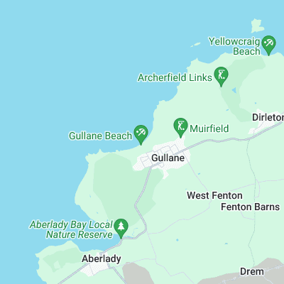 Gullane Beach surf map