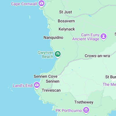 Gwenver surf map