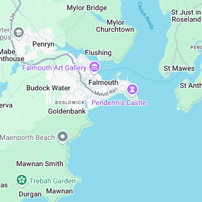 Gyllyngvase surf map