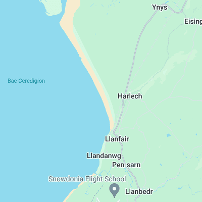 Harlech Beach surf map