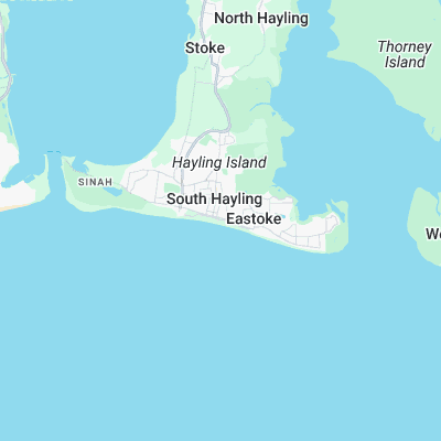 Hayling Island surf map