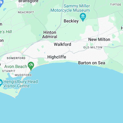 Highcliffe surf map