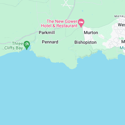 Hunts Bay surf map