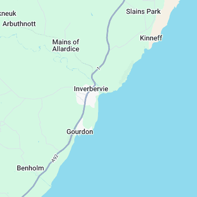 Inverbervie surf map