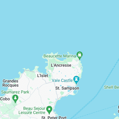 L'Ancresse Bay surf map