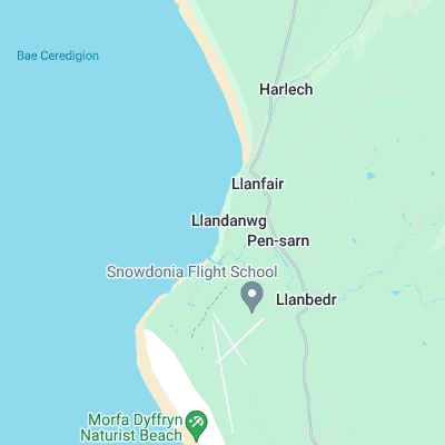 Llandanwg surf map