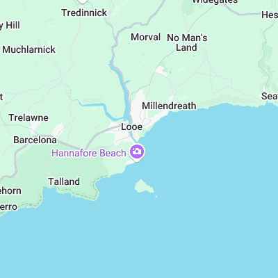 Looe Beach surf map