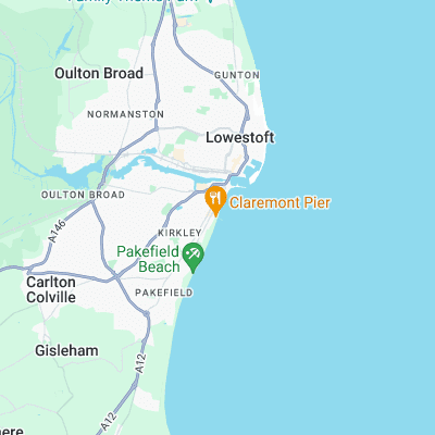 Lowestoft surf map