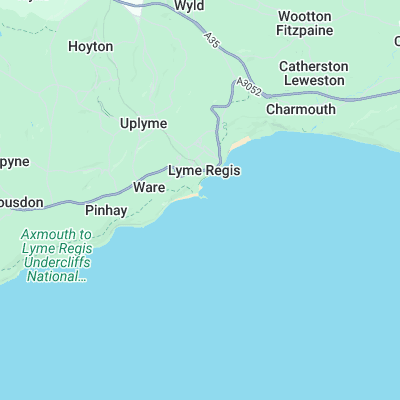 Lyme Regis surf map