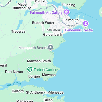 Maenporth surf map