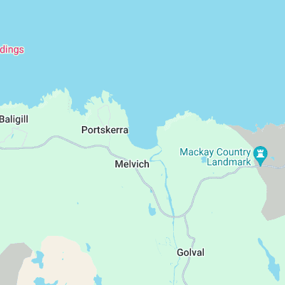 Melvich surf map