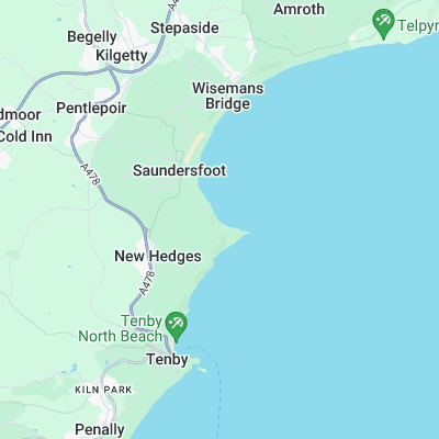 Monkstone Point surf map