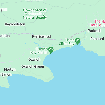 Oxwich Bay surf map