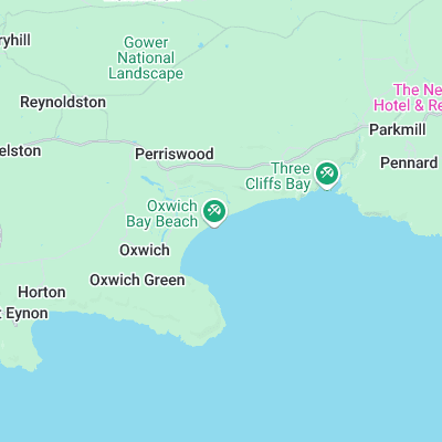 Oxwich Bay surf map