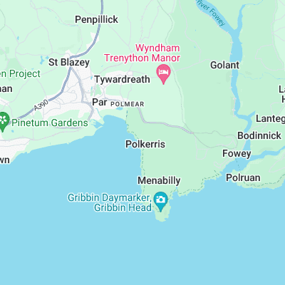 Polkerris surf map