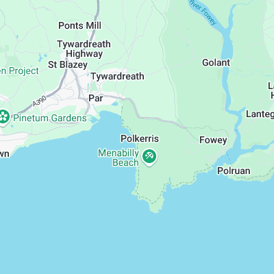 Polkerris surf map