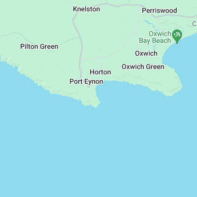 Port Eynon Point surf map