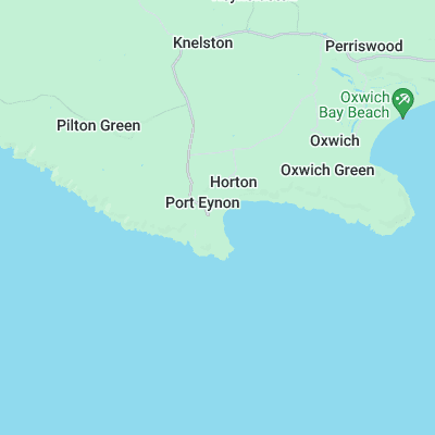 Port Eynon Beach surf map