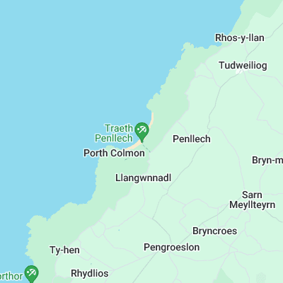 Porth Colmon surf map