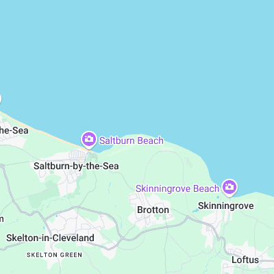 Saltburn Point surf map