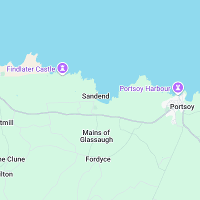 Sandend Bay surf map