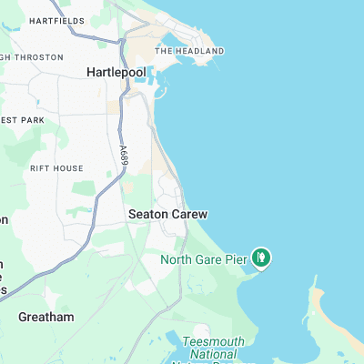 Seaton Carew surf map