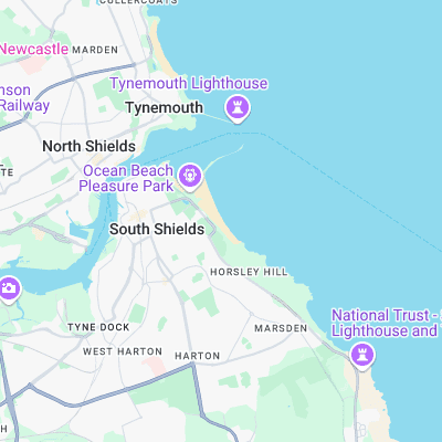 South Shields surf map