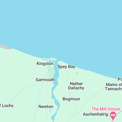 Spey Bay surf map