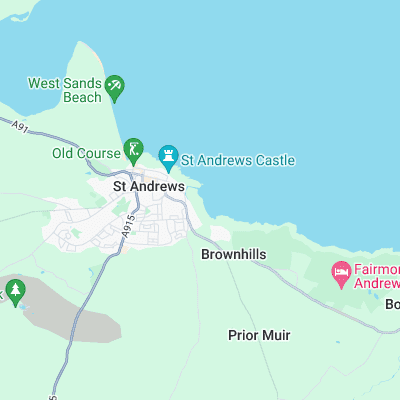 St Andrews East surf map