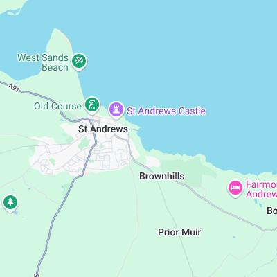 St Andrews East surf map