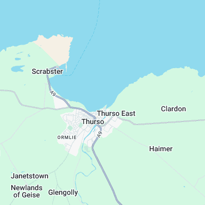 Thurso Beach surf map