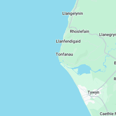 Tonfanau surf map