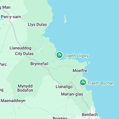 Traeth Lligwy surf map