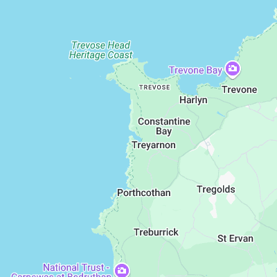 Treyarnon surf map