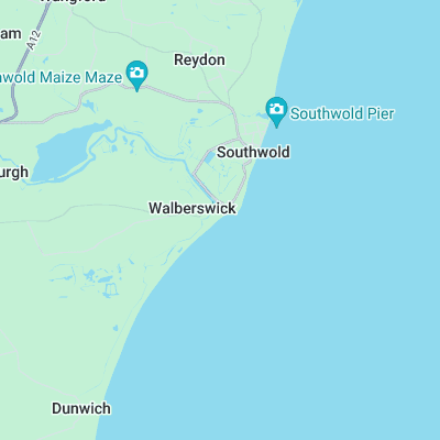 Walberswick surf map