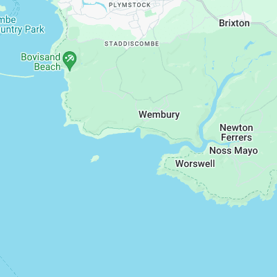 Wembury Bay surf map