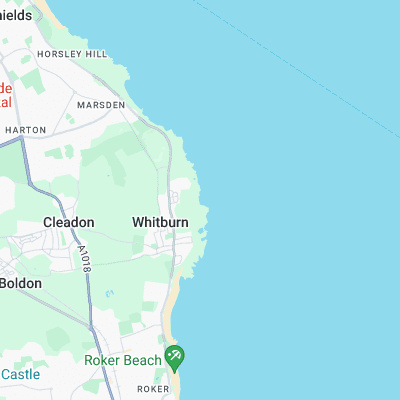 Whitburn surf map